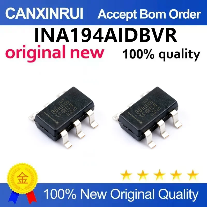 (5pcs-100pcs)Brand new original INA194AIDBVR silk screen BJI patch SOT23-5 current monitoring chip