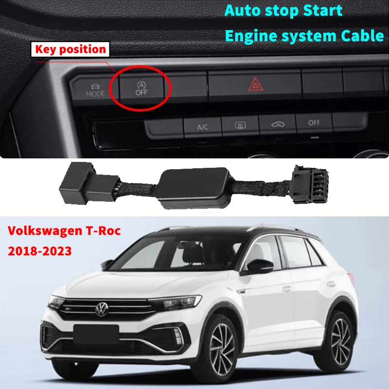 For VW Volkswagen T-Roc 2018-2023 Car Automatic Stop Start Engine System Off Device Control Sensor Plug Stop Cancel