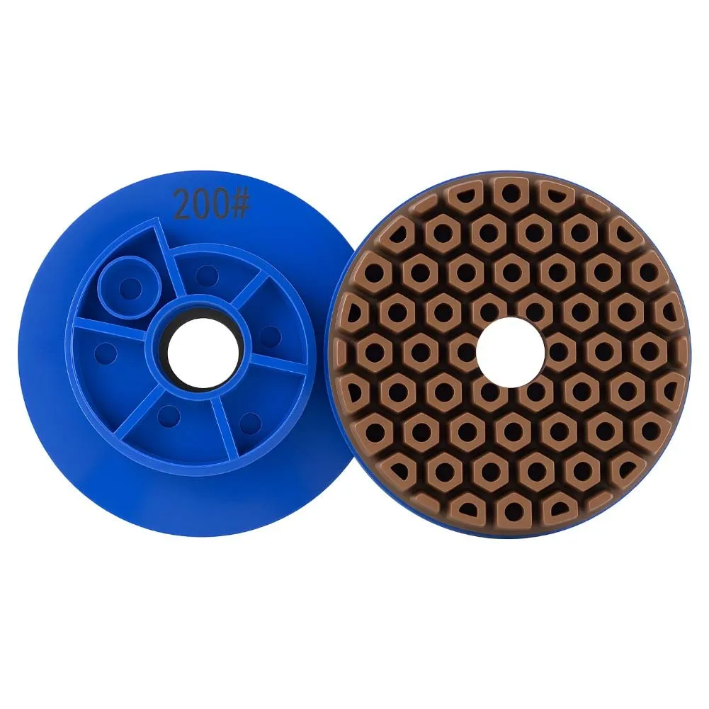 For Marble Granite Concrete Floor Polishing Automatic Edging Machine Grits 50 To 3000 4 Inch Snail Lock Edge Grinding Wheel