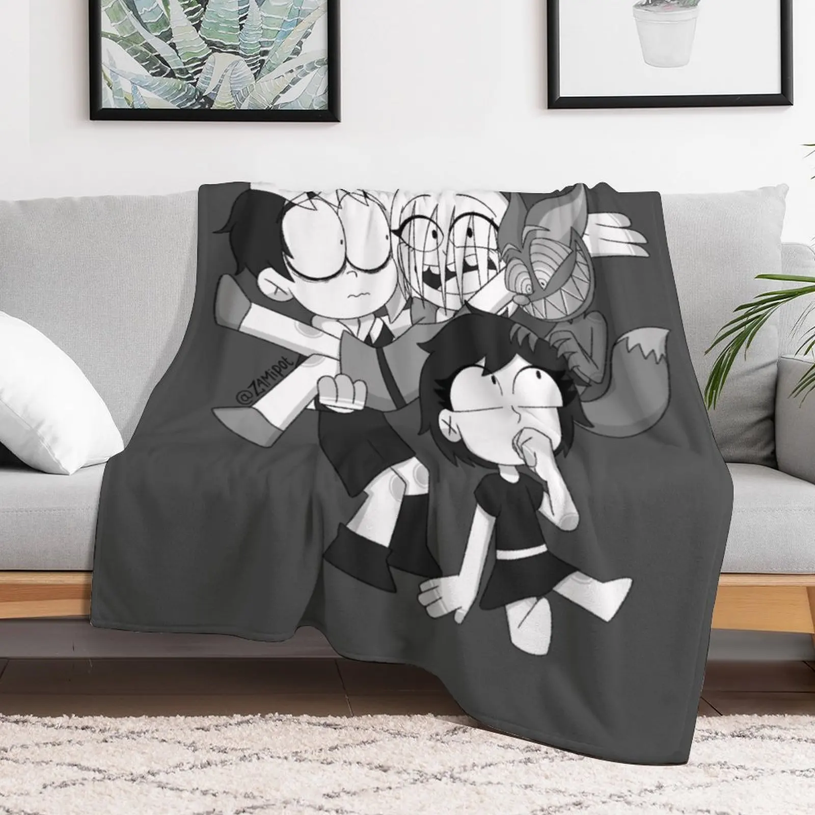 [Mentillness Kids] The Freaks Throw Blanket Fashion Sofas Cute sofa bed Soft Big Blankets