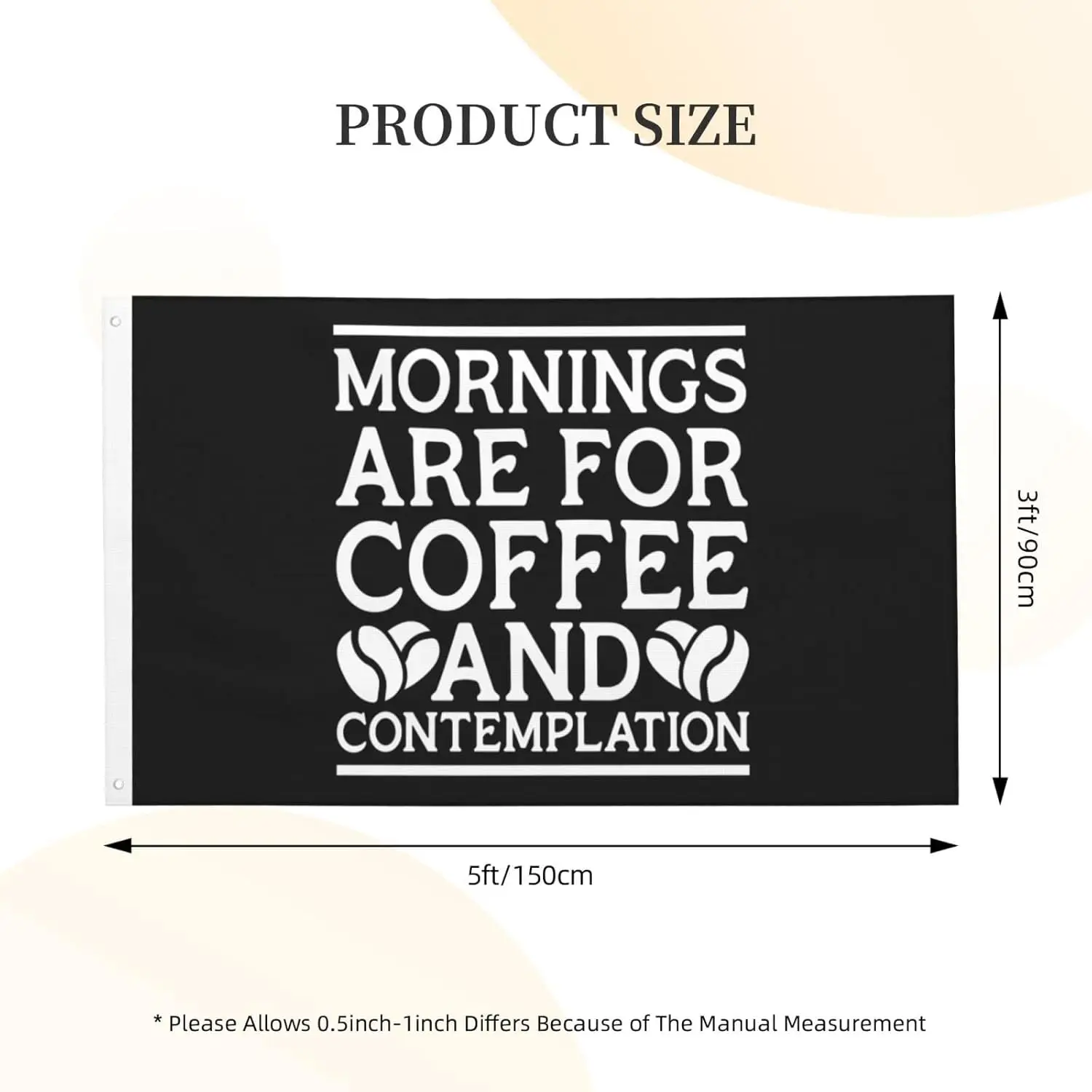 Flagnshow 100% Polyester Mornings Are For Coffee And Contemplation Flag