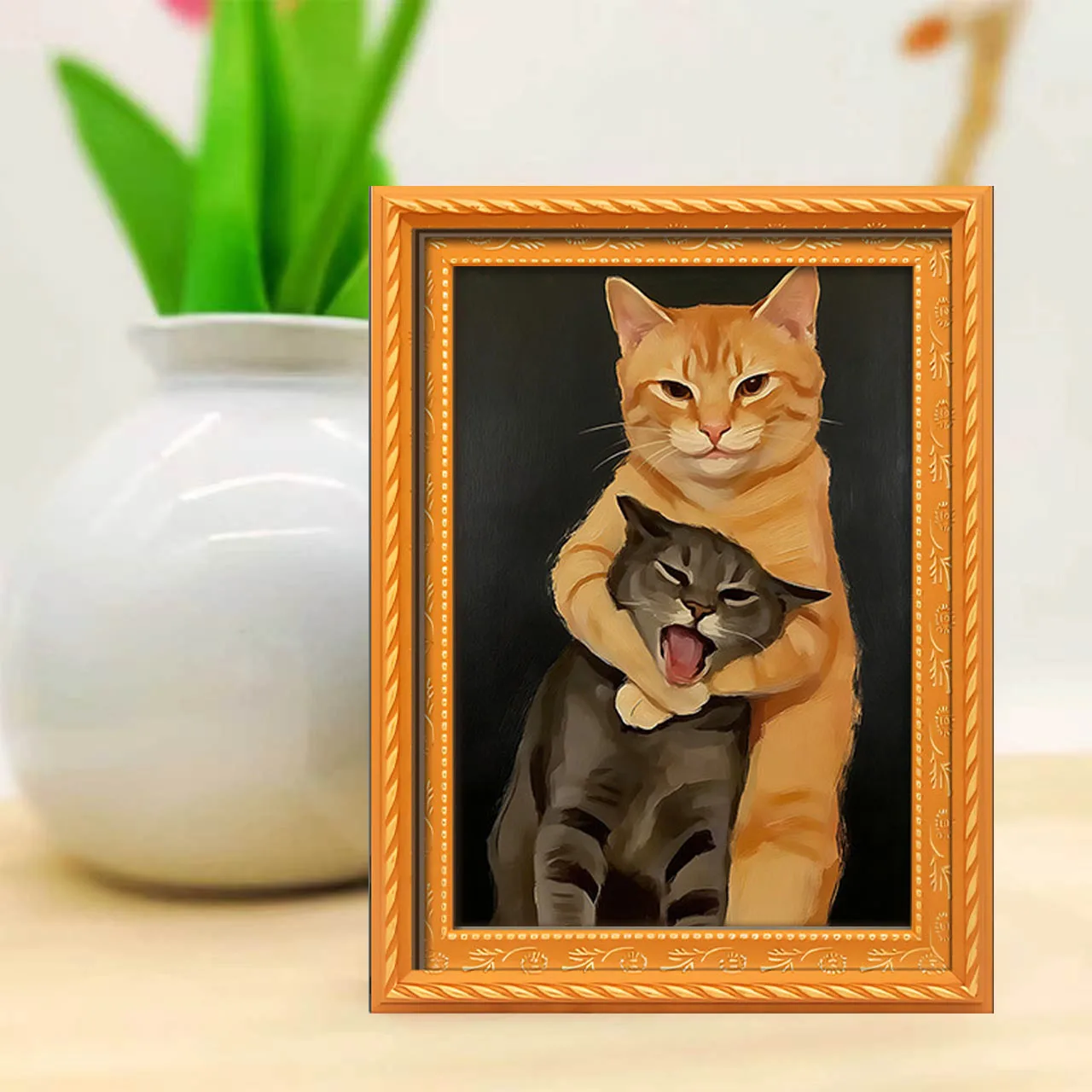 1 Peça de Ímã de Geladeira Engraçado de Gato, Adesivos Magnéticos de Gatos Divertidos em Luta, Ímãs de Decoração de Geladeira Originais e Peculiares, Presente de Brincadeira para Amantes de Gatos, Decoração Criativa e Personalizada para Cozinha