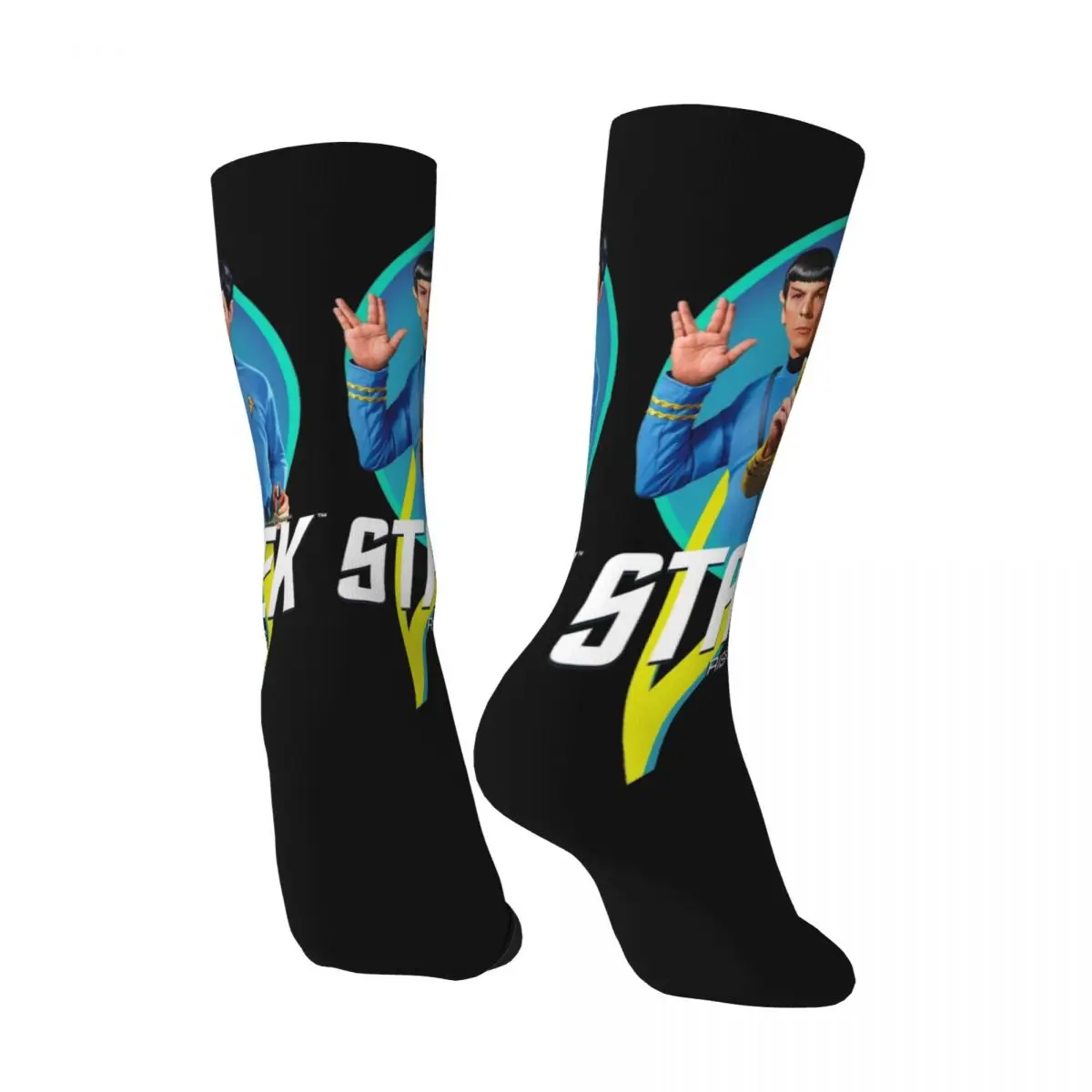 Men Women Stars Treks Original Series Socks Super Soft Casual Spock Vulcan Salute Socks Merch  Birthday Present