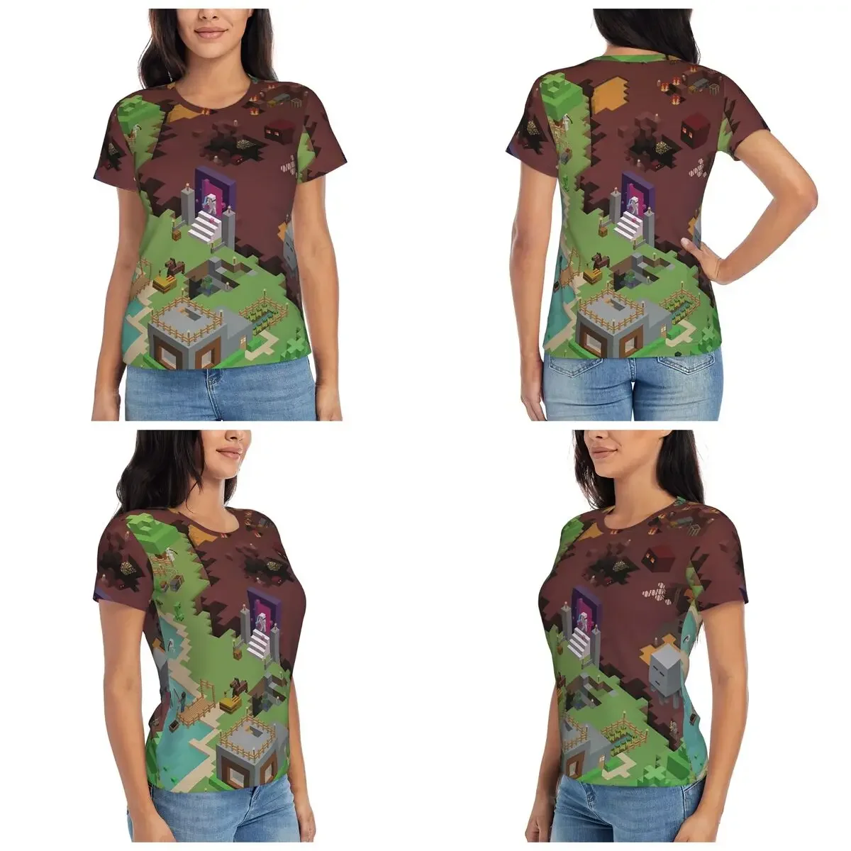 Exploring New Worlds T-Shirt Women Short Sleeve T Shirts O-Neck Streetwear Cotton Summer Tees Streetwear