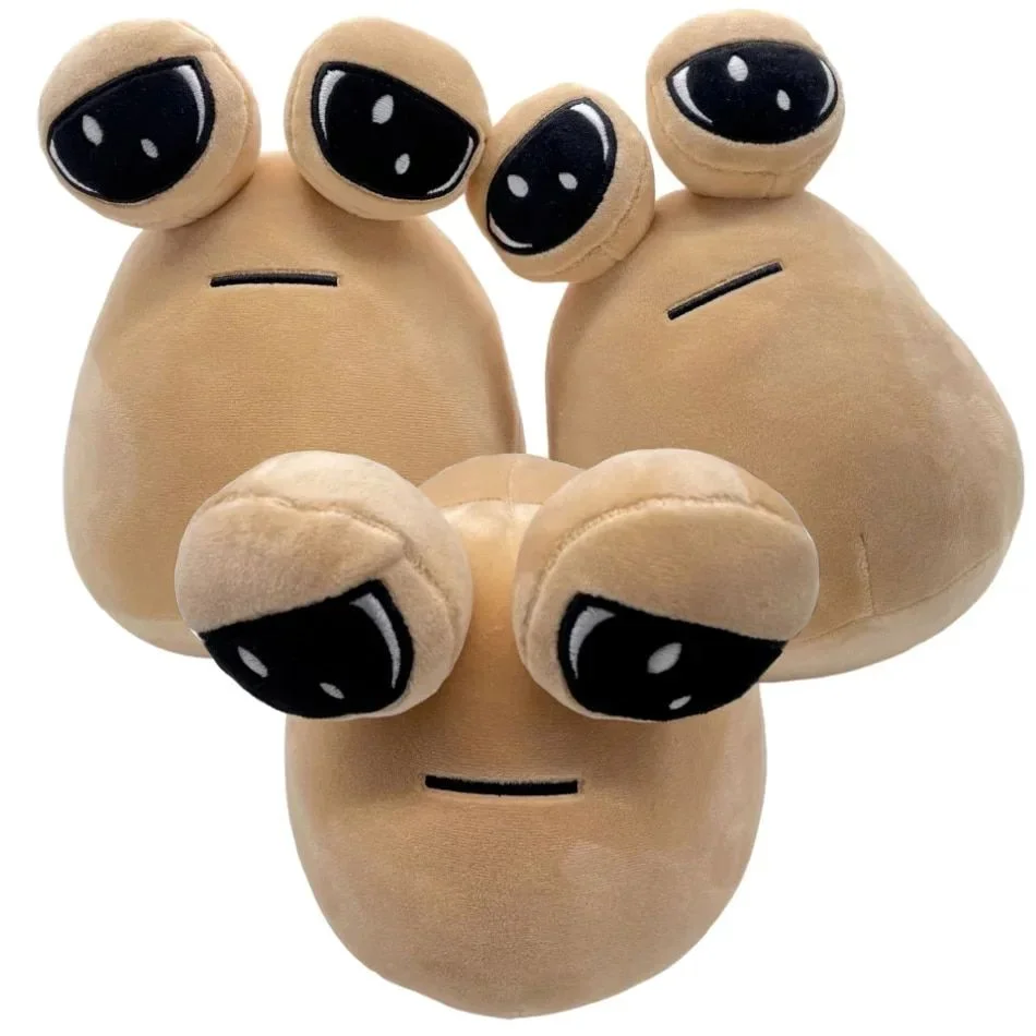 22cm juego caliente mi mascota Alien Pou juguete de peluche Furdiburb emoción Alien Plushie peluche muñeca Pou