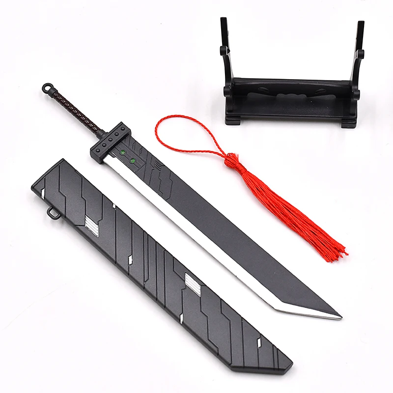 21cm Final 7 Peripheral Fantasy VII Claude Strife Buster Sword Alloy Toy Model 1:6 Craft Decorations Game Fans Collection Gifts