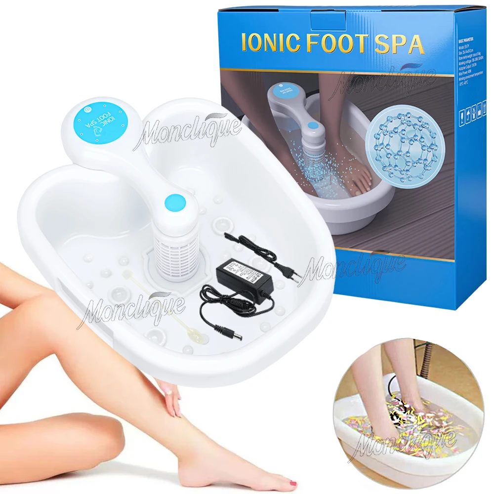 Electric Detoxification Ion Foot Bath Machine Vibration Care Array Deep Cleansing Relax Foot Muscles Promotes Blood Circulation