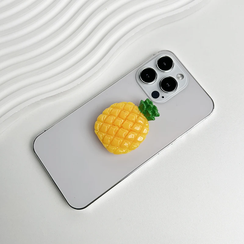 Bonito abacaxi cereja morango adequado para iphone telefone soquete samsung acessórios universais suporte de telefone anel suporte