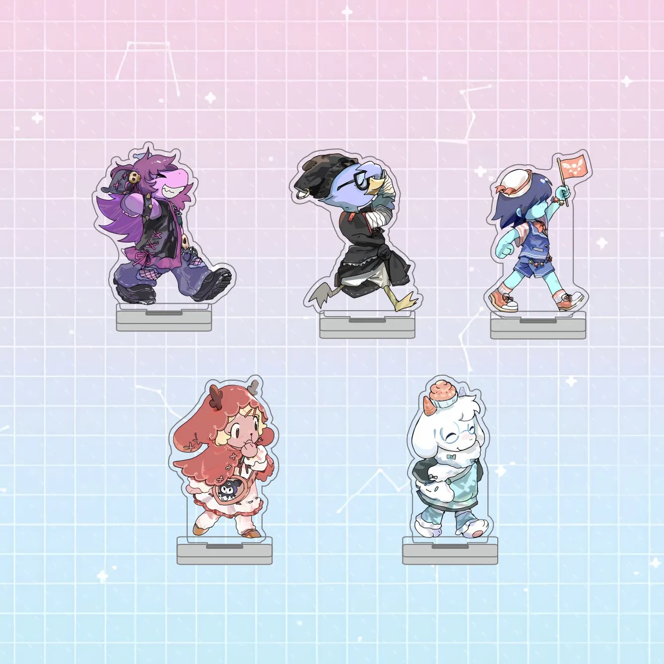 Undertale Game Acrylic Keychain 10CMChibi Acrylic Stande Susie Frisk Double-sided Laminated Print Backpack Pendant Birthday Gift