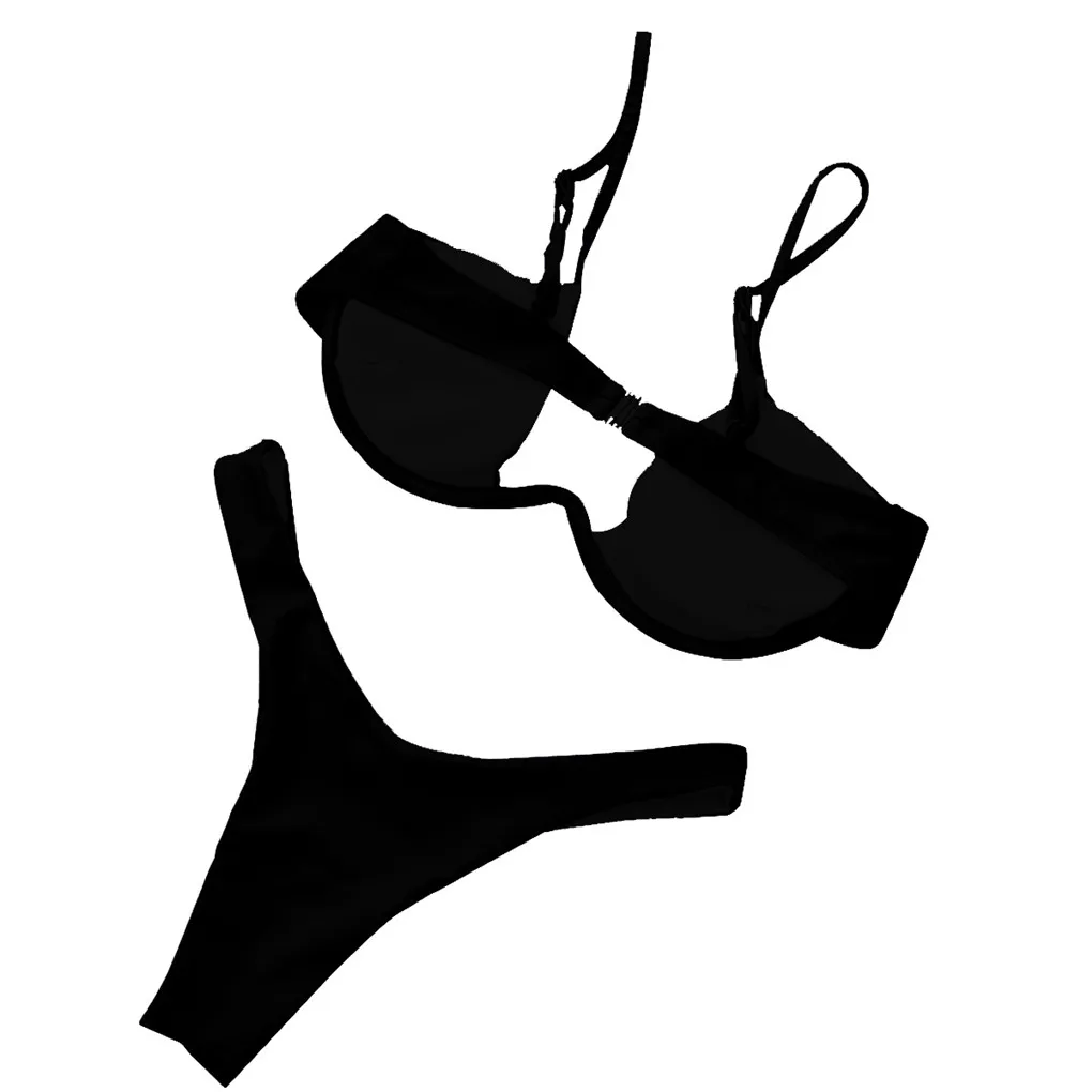 Dames Stalen Beugel Badmode Set Elastisch Badpak Polyester Badmode Zomer Zwempak M