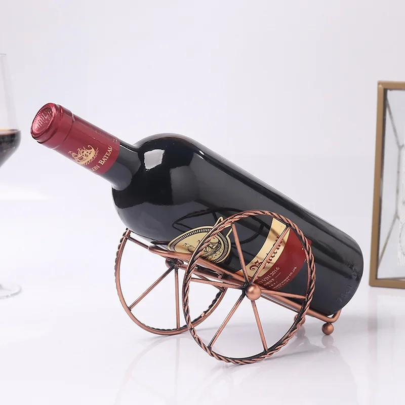 Creative Metal Wine Rack Vintage Wine Bottle Storage and Glass Holder Bar Home Decoration Display Stand Home Kitchen Bar Shelf