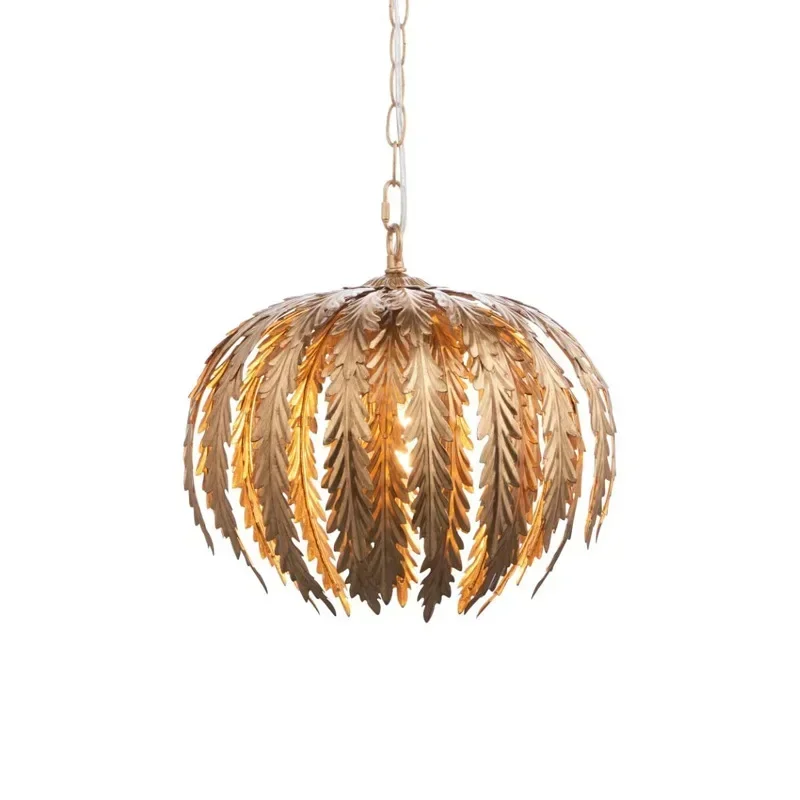 French retro chandelier, simple atmosphere pastoral American designer Internet celebrity creative living room