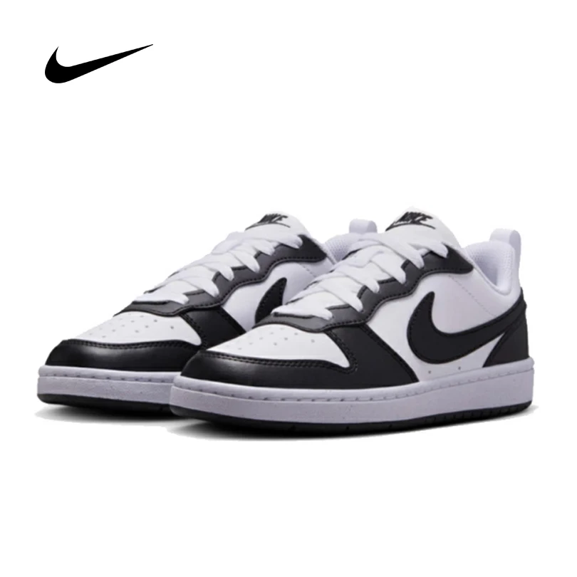 

Nike Court Borough Low 2 Panda White Black Women's Low-Top Casual Sneakers Lightweight Breathable Retro Shoes DV5456-131