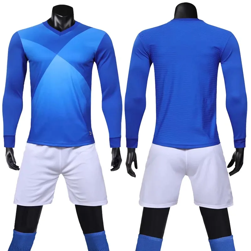 New Custom Football Jerseys Men Goalkeeper Shirts Long Sleeve Shorts Soccer Training Uniform Suit Aldult Maillot De Foot