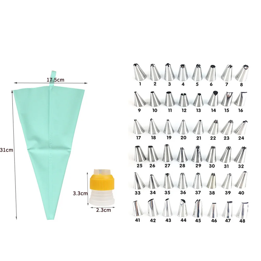 Birthday Cake Decoration Decorating Nozzle Set Compact Decorating Set Reusable Piping Set Multiple Use Bags Portable Piping Set