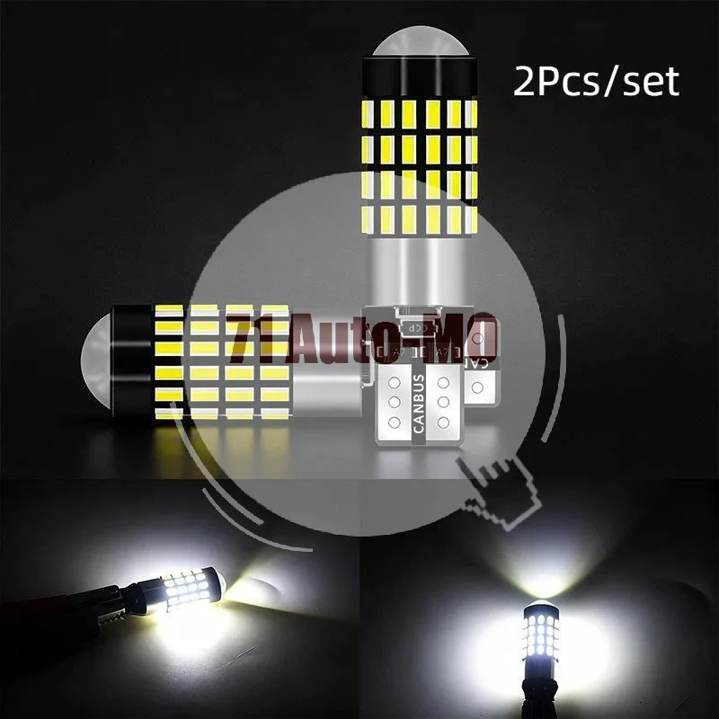 2Pcs Ultra Bright Car LED Reverse Backup Bulbs High Power Wide Angle Parking Lights for Truck SUV Exterior Lighting Upgrade