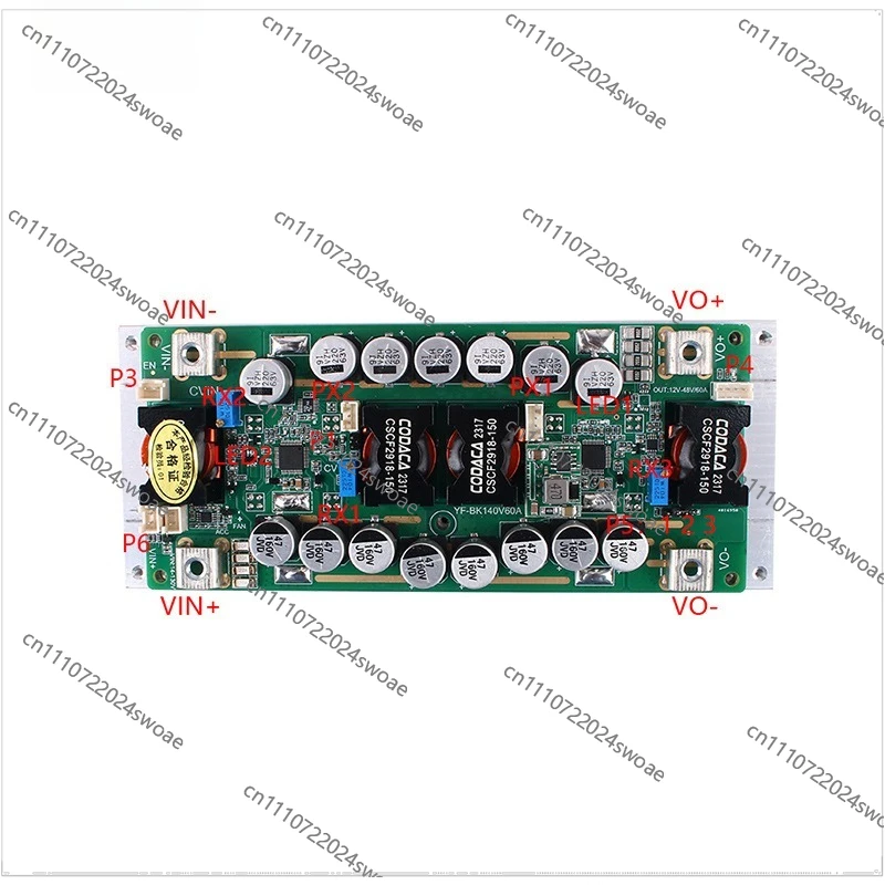 For 3500W Step-down Power Supply DC-DC Input 12-140V Output 3-56V/70A High Efficiency Fuel Cell Power Supply