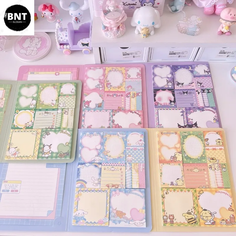 Immagine 5: Adesivi per Appunti con Personaggi Anime: Gatto KT, Kuromi, My Melody, Pochacco, Cinnamoroll - Set di Quaderni e Cancelleria Carina, Idea Regalo