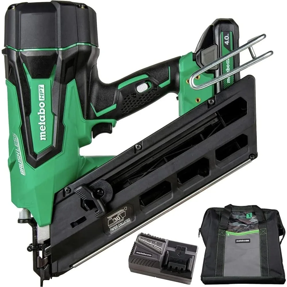 Cordless 18V MultiVolt™ Framing Nailer Kit | Accepts 2-Inch to 3-1/2-Inch Clipped & Offset Round Paper Nails | Li-Ion Battery