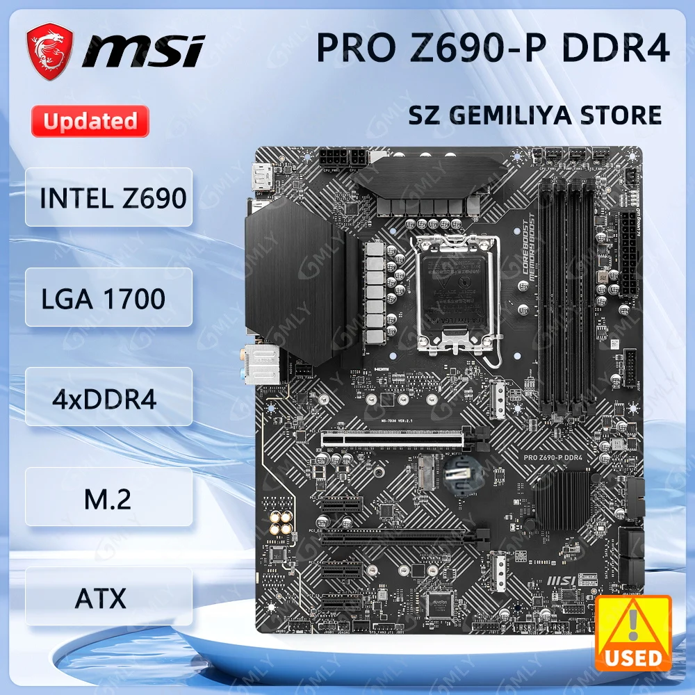 

MSI PRO Z690-P DDR4 Motherboard Intel Z690 LGA1700 DDR4 128GB 2xM.2 ATX support i9-14900 i9-13900 i5-13400 i9-12900 cpu