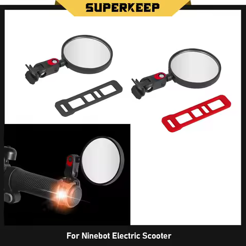 Electric Scooter Handlebar Rearview Mirror Rear View Mirrors for Segway Ninebot MAX G3 ZT3 Pro F3 F3 Pro E3 E3 Pro Replace Parts
