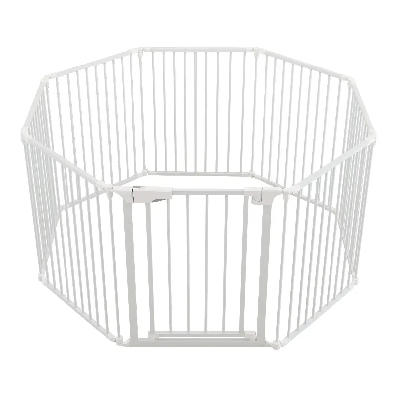 

Sealed indoor retractable pet fence Thickened foldable artifact railing Baffle guardrail Steel plastic anti-cat and dog