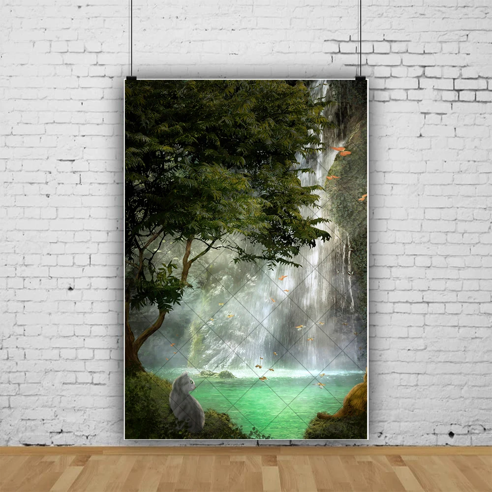 Magic Forest Tree Cave Vertical Section Backdrop Custom Fantasy Party Birthday Photography Poster Studio Decoration Background