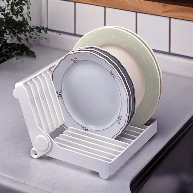 

Kitchen Foldable Dish Rack Stand Holder Bowl Plate Organizer Tray Drainer Shelf For Tableware Kitchen Accessories storage rack