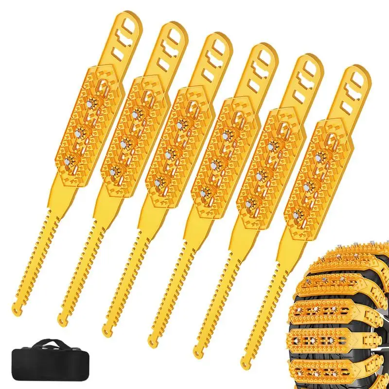 

Car Skid Chain 6x Anti Skid Snow Chains Wheel Ties Belts Car Tires Chains Winter Ant -Slip Chain Snow Emergence Chains for snow