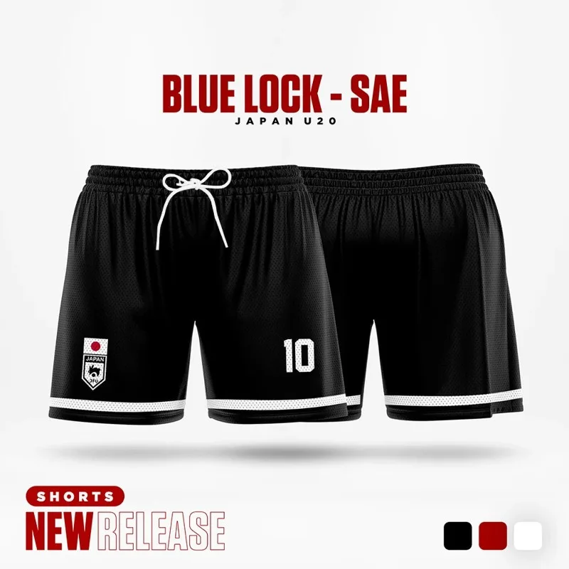 

2025 Blue Lock U20 Japan (Away) JesseyLock Fashion Street Sports Shorts Men's Quarter Sports Shorts Motorcycle Shorts