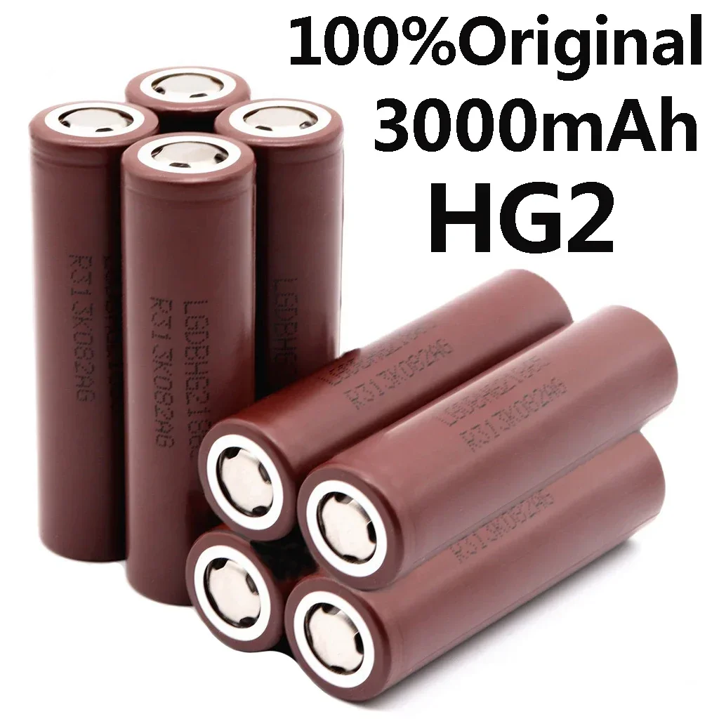 

100% New Original HG2 18650 3000mAh Battery 3.7V Discharge 20A Dedicated for Power Rechargeable