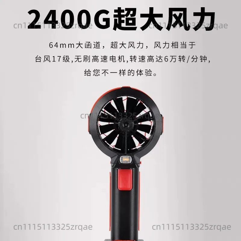 70mm Powerful Mini Turbo Jet Fan Air Blower,Max 2800g Thrust Car Washing Snow Blowing Leaf Blower for Delwat/Makita NO Battery