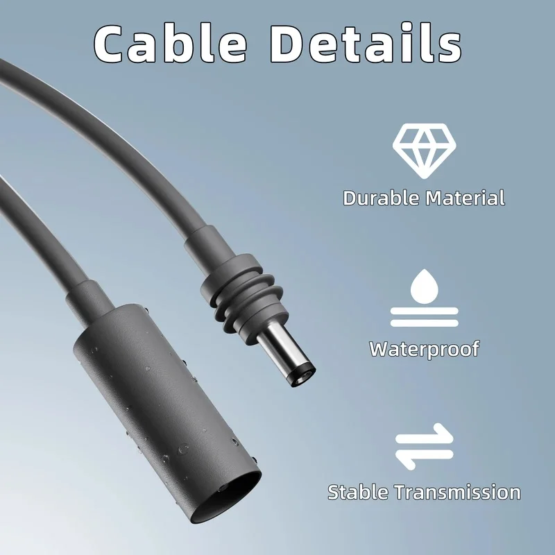 Starlink Mini Type C to DC / DC Extension Cable 17CM Waterproof Power Hole Extender Compatible with Starlink Mini Pipe Adapter