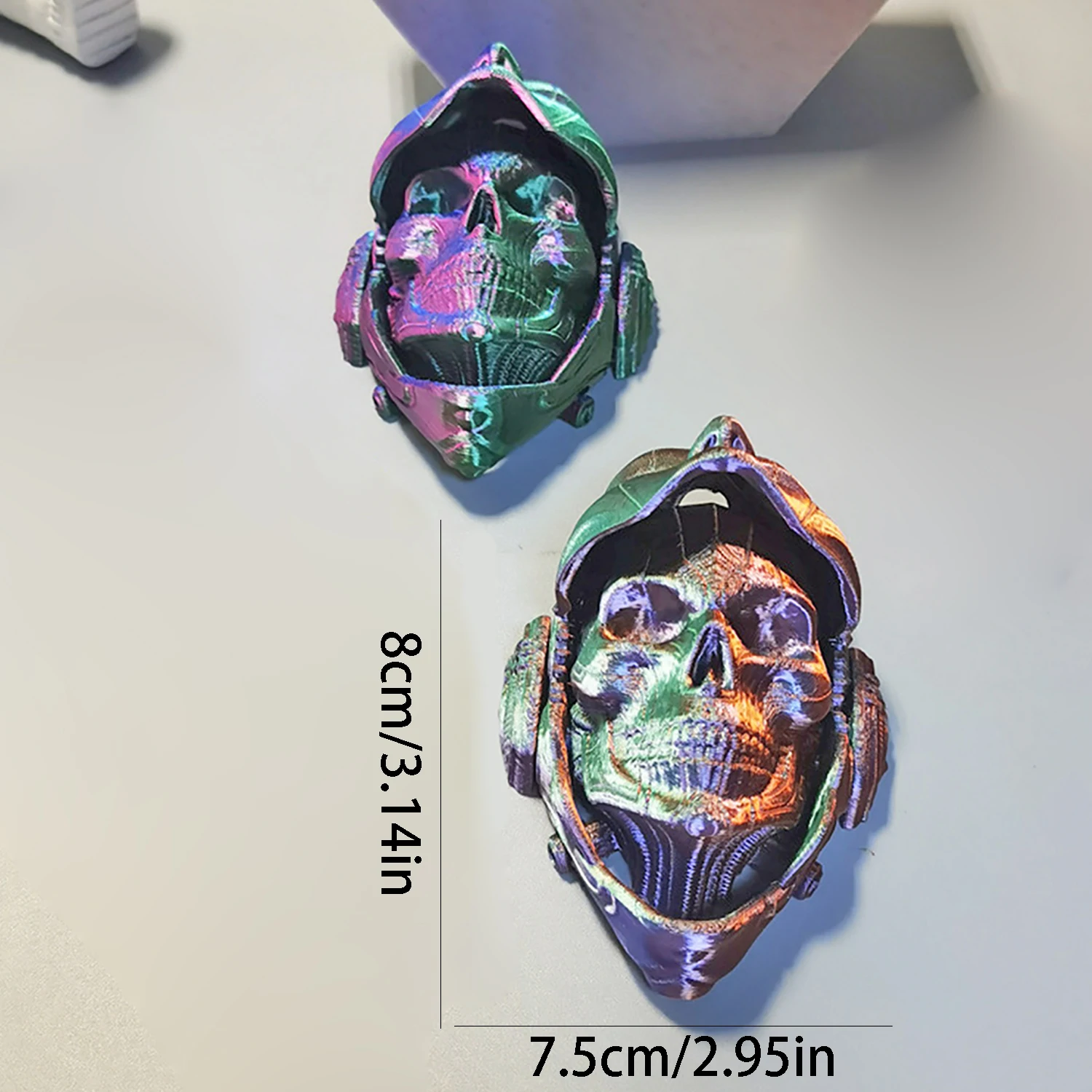 Flip Mask Knight Mask Skull Decoration 3DMASK Colorful Craft Ornament Halloween Gift