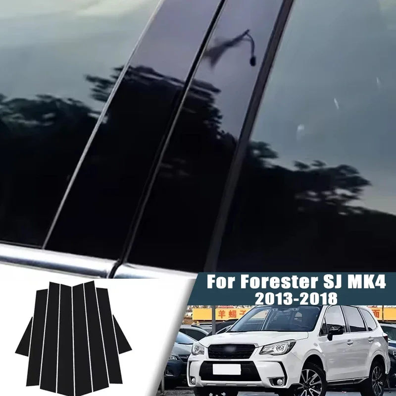 

For Subaru Forester SJ MK4 2013-2018 2014 2015 2016Window Center Pillar Film Trim Cover B C Posts Sticker Column Car Accessories