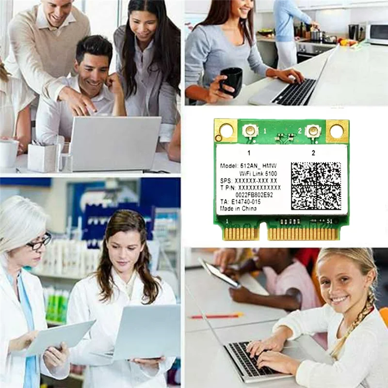 

5100AGN Wifi Card+2Xantenna 2.4G&5G 300Mbps MINIPCIE Wireless Network Card For DELL, ACER, ASUS, Toshiba Hasee Laptops