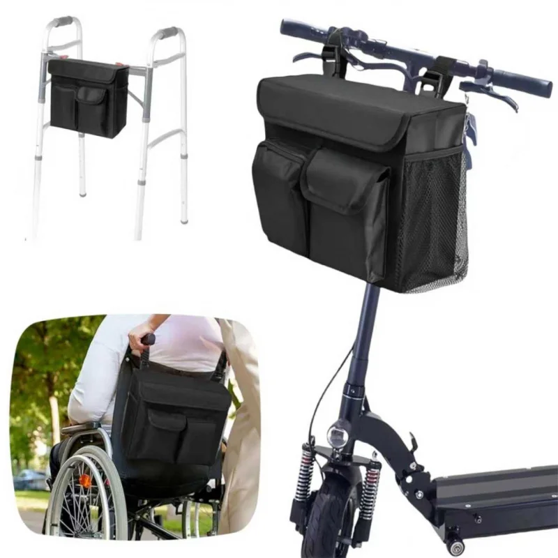 Trolley Bag, Scooter Bag Portable Storage Bag, Scooter Storage Bag, Small Motorcycle Storage Bag, Multi-Pocket Bag, Wheelchair B
