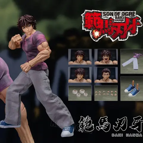 17cm 바키 한마 애니메이션 피규어 바키 더 그래플러 액션 피규어 유지로 한마/바키 피클 피규어 스톰 컬렉터블 모델 인형 장난감