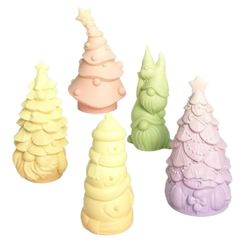 Weihnachtsbaum-Silikonform, DIY-Aromatherapie-Kerzenform, Gips- und Harzform, handgefertigte Form für Weihnachtsbastelarbeiten. – Detail 6