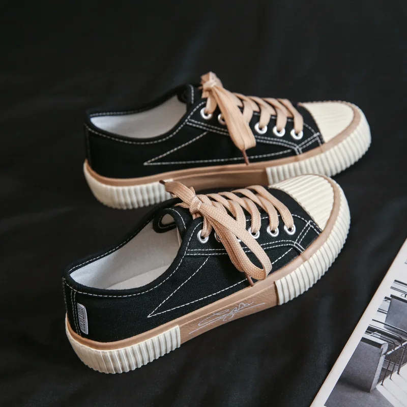 Purple Ladies Canvas Shoes Spring Woman Sneakers Shoes Girls Student Canvas Vulcanized Shoes Colorful Lace-up Female Shoes
