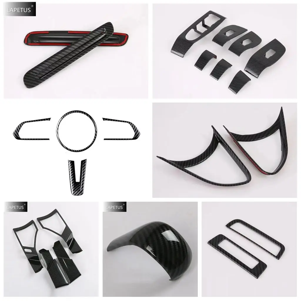 

For Mazda 3 2019 - 2025 Carbon Fiber Look Car Window Lift / Air Vent / Headlight Switch / Gear Shift Knob Cover Trim Accessories