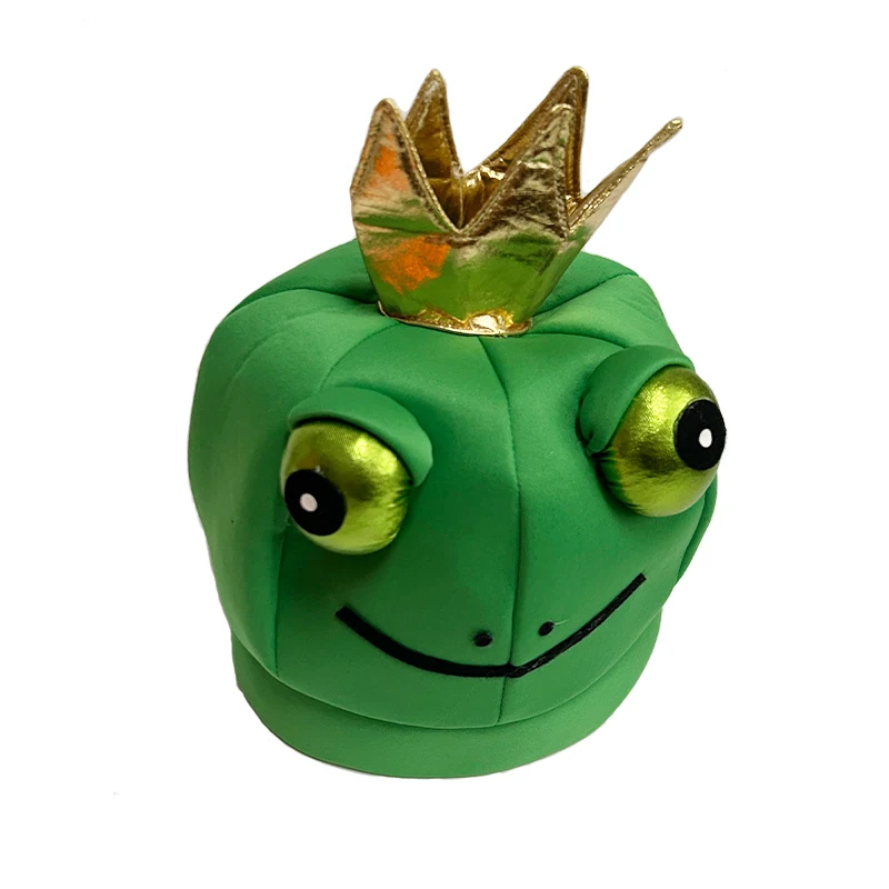 Women Frog Prince Carnival Headgear Cap Prop Men Teenagers Adult Cute Green Frog Costume Hat New Arrival 2026