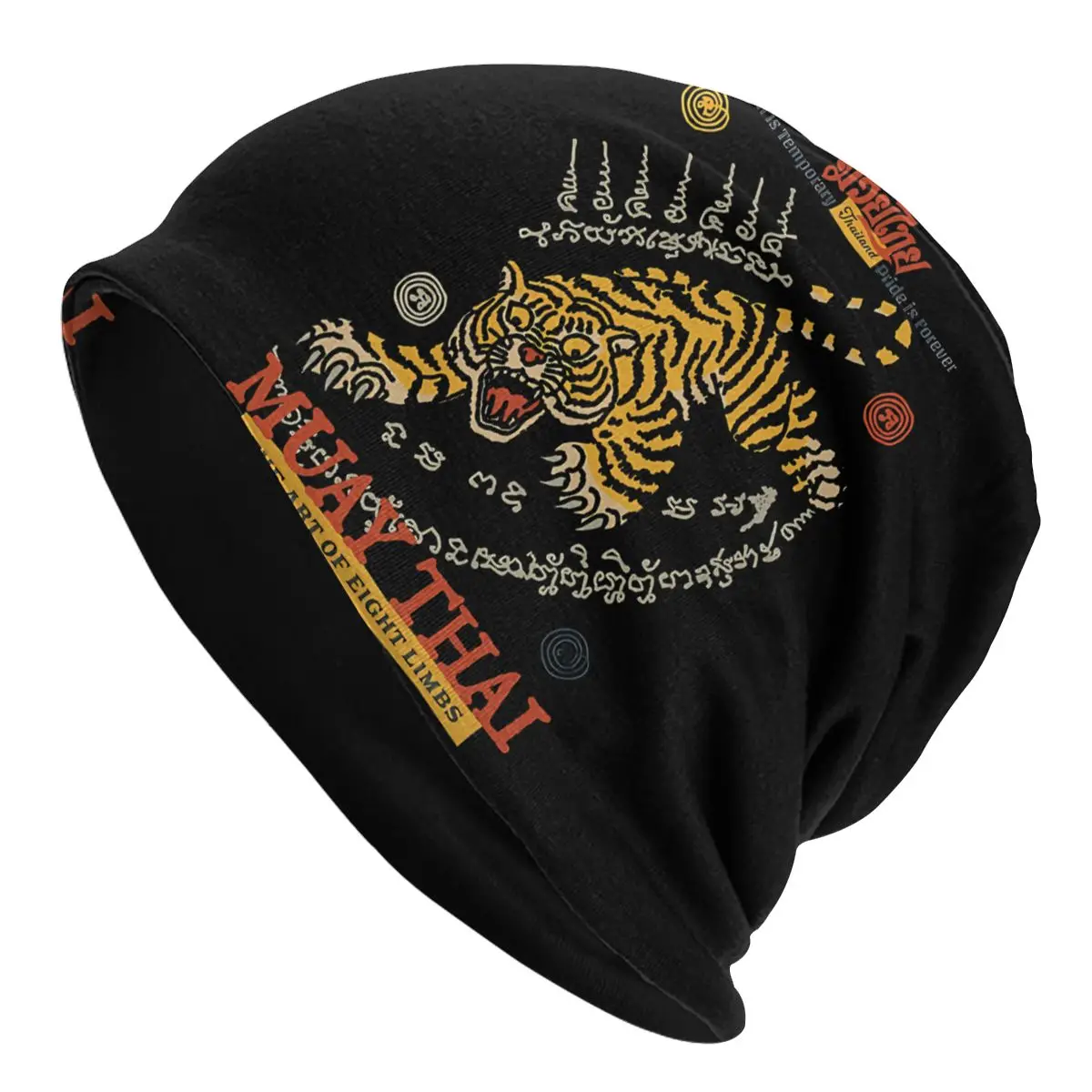 

Skullies Beanies Caps Muay Thai Tiger The Art Of Eight Limbs Thin Hat Autumn Spring Bonnet Hats Men Women's Hip Hop Ski Cap