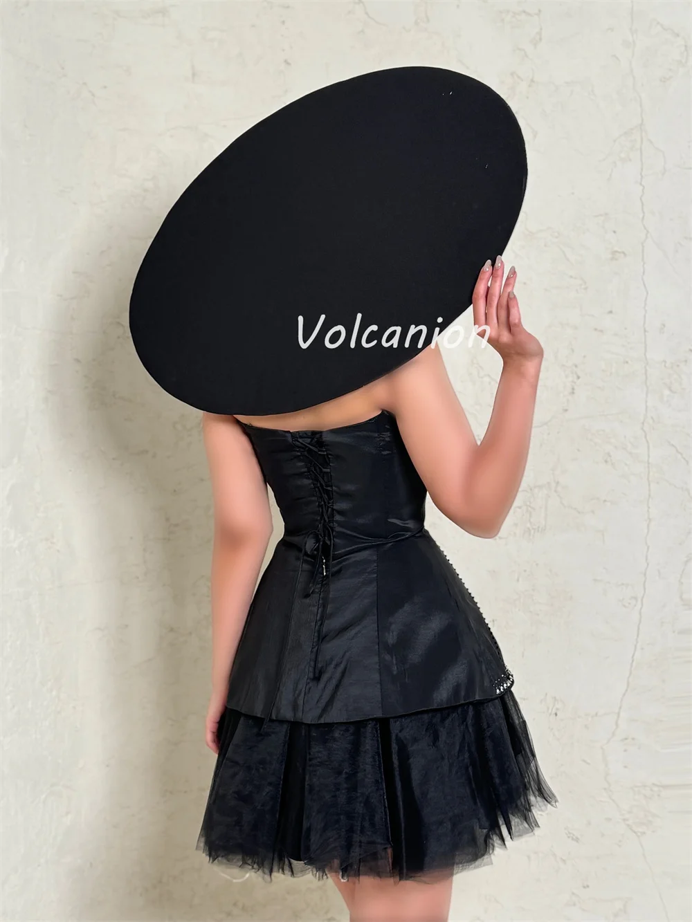 Customized Modern Style Elegant Charmeuse Beading Rhinestone A-line Sweetheart Knee Length Dresses Bespoke Occasion Dresses