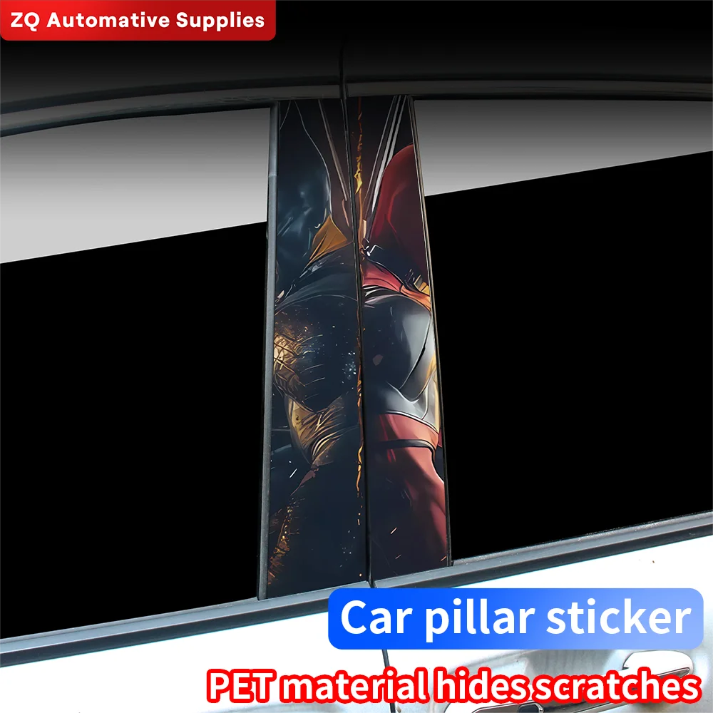 

Anime Hero Car Stickers Auto B Pillar Waterproof Sunscreen Decoration Cover Scratches Car Doors Pillar Vinyl Decals Accessories