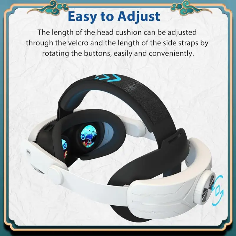 (Baru)-Aksesori Tali Kepala Kompatibel untuk Quest 3 DOBEWINGDELOU Aksesori Suku Cadang Tali Elit untuk Peningkatan Kenyamanan Dapat Disesuaikan