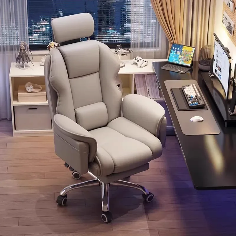 Cadeira de computador confortável, cadeira de escritório reclinável e ajustável, cadeira ergonômica para jogos e lazer, móveis de escritório