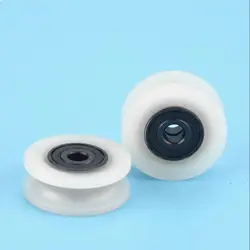 5*26.5*10mm U groove rolling double bearing plastic sheave Wire rope / Over line nylon wheel / Suspension wheelRust preventio