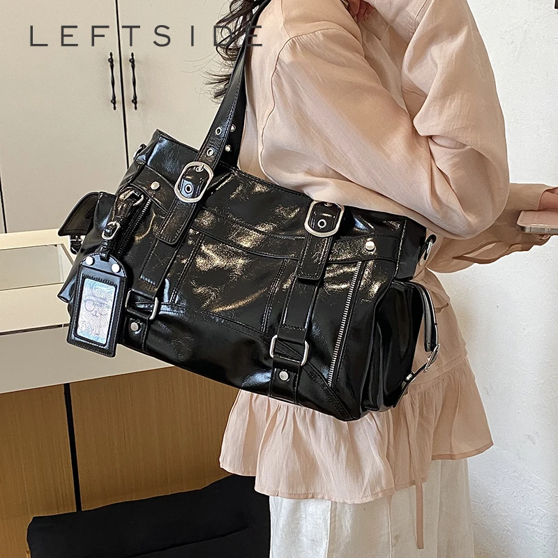 

Женская сумка-тоут из искусственной кожи, крутая ретро-эстетика, повседневная уличная сумка через плечо, новые люксовые сумки и клатчи 2026 года