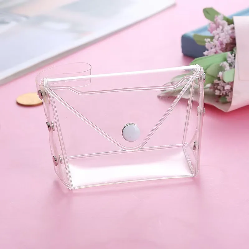 Simple Transparent Coin Purse Waterproof Pvc Mini Wallet Coin Pocket Bag Women Girls Multipurpose Storage Bag Cosmetic Bag